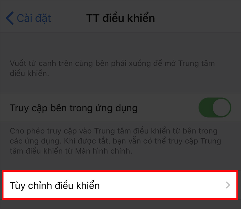 Cách quét mã Qr trên iPhone trên Trung tâm điều khiển